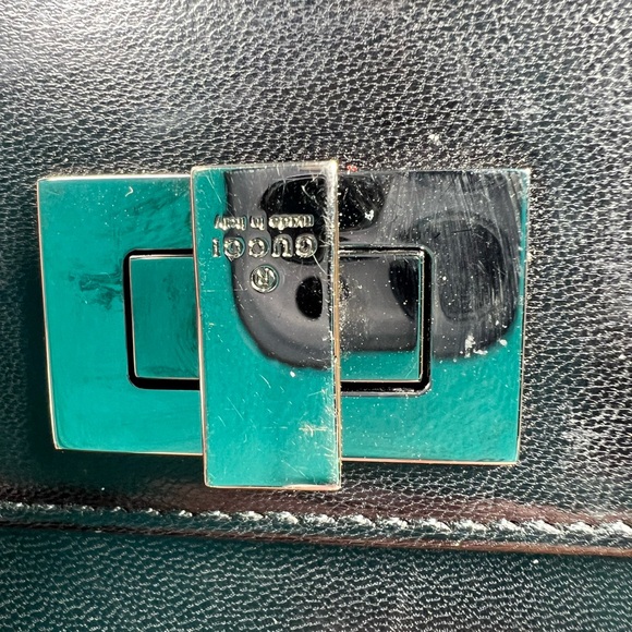 Gucci trifold dark Navy almost black leather wallet. Box and dust bag included - Picture 5 of 14